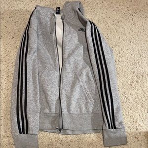 Grey Adidas Zip up Sweatshirt